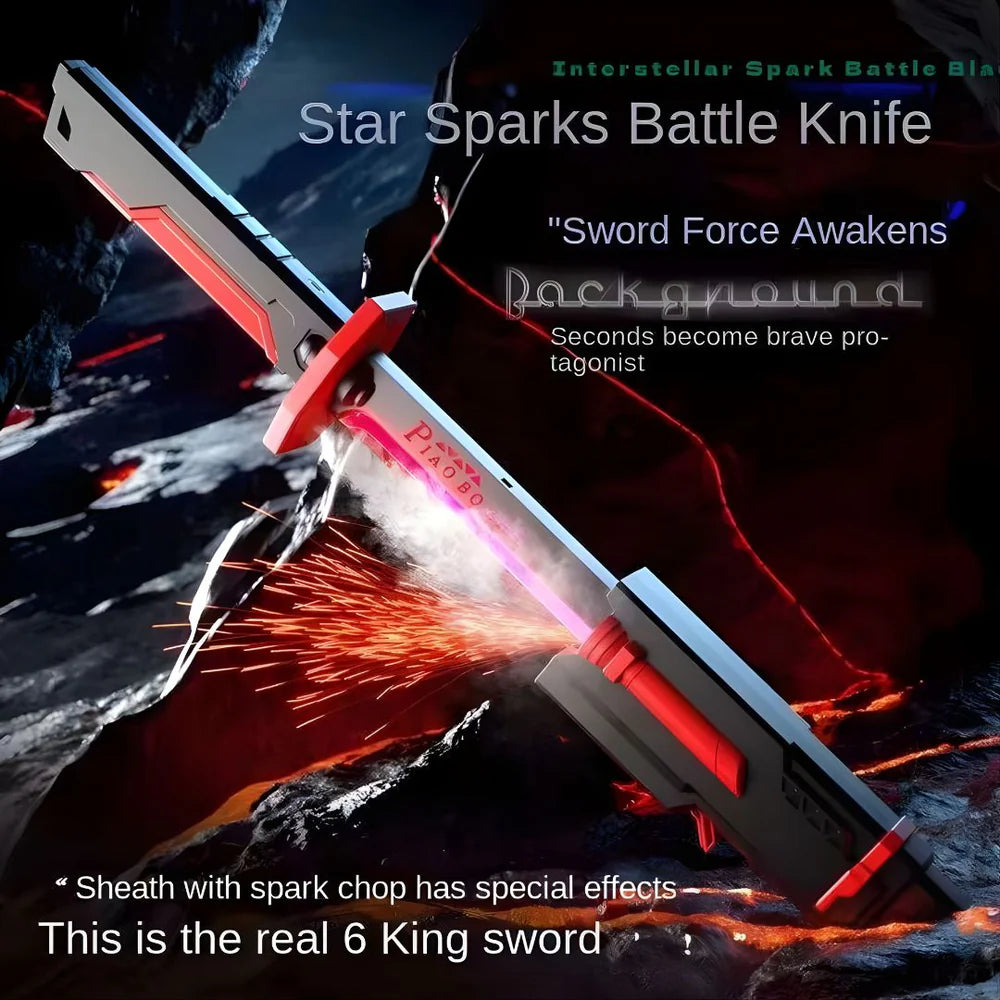 BlazeStrike LED Smoke Sword - Multicolor Light FX Toy