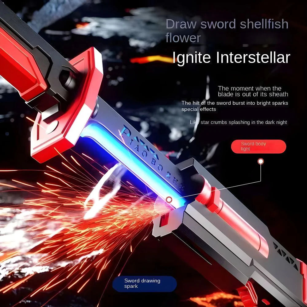 BlazeStrike LED Smoke Sword - Multicolor Light FX Toy