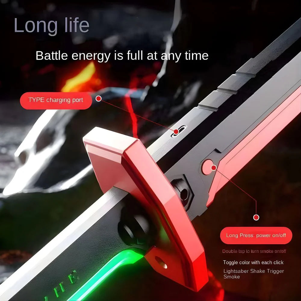 BlazeStrike LED Smoke Sword - Multicolor Light FX Toy