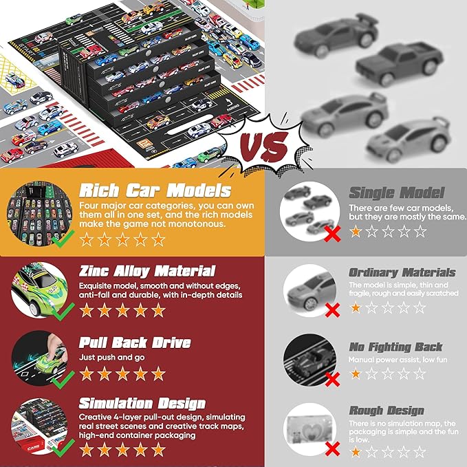 48PCS Die-Cast Pull Back Cars Set