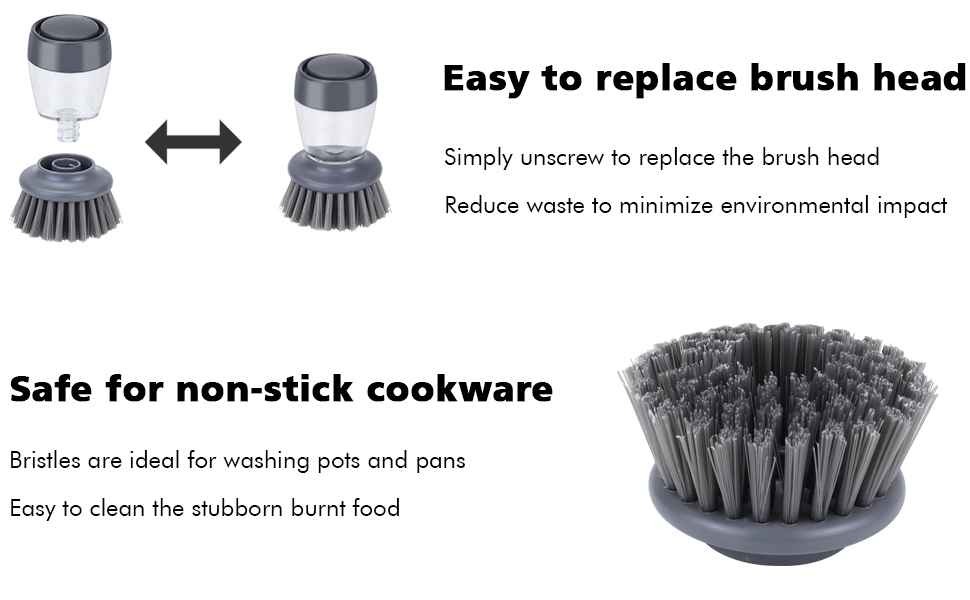 Palm Scrub Soap Dispensing Dish Brush